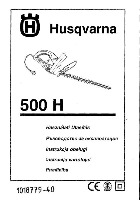 Mode d'emploi HUSQVARNA 500 H