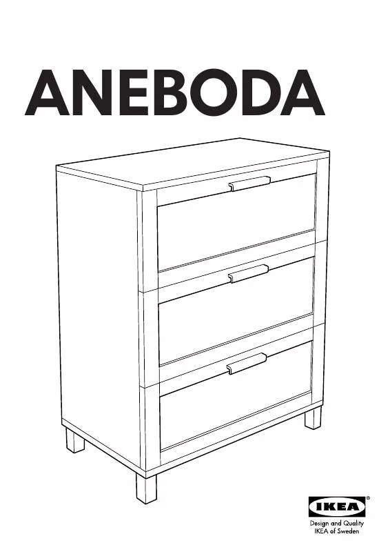 Mode d'emploi IKEA ANEBODA 3 FIÓKOS SZEKRÉNY