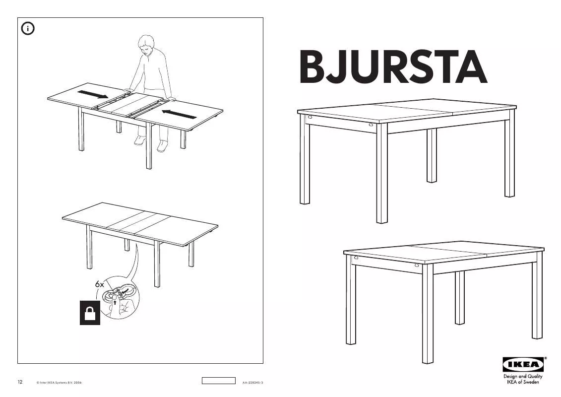 Mode d'emploi IKEA BJURSTA ÉTKEZŐASZTAL