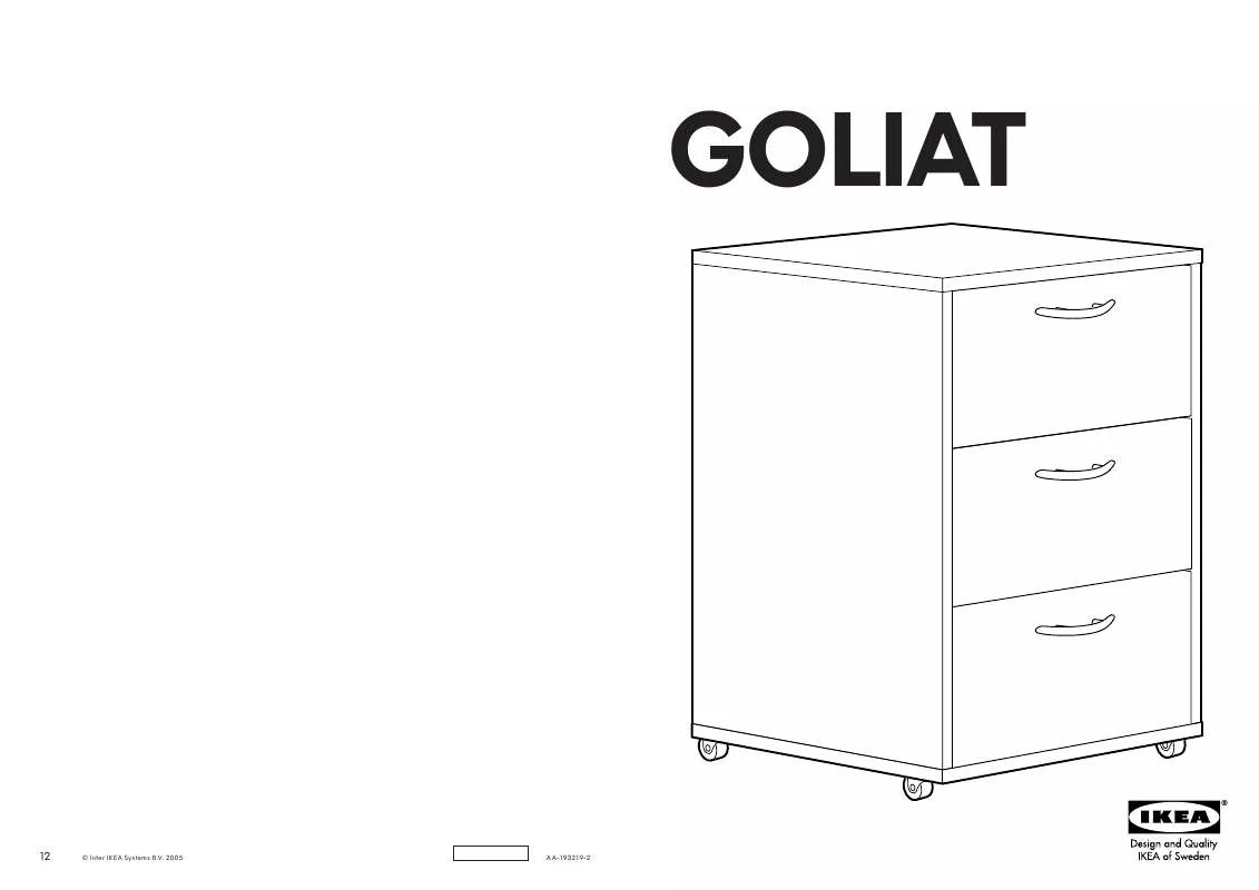 Mode d'emploi IKEA GOLIAT FIÓKOS ELEM, GÖRGŐS