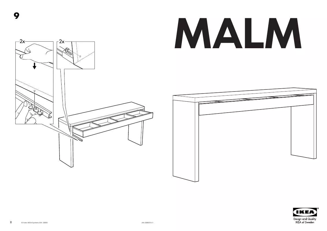 Mode d'emploi IKEA MALM ÖLTÖZKÖDŐASZTAL