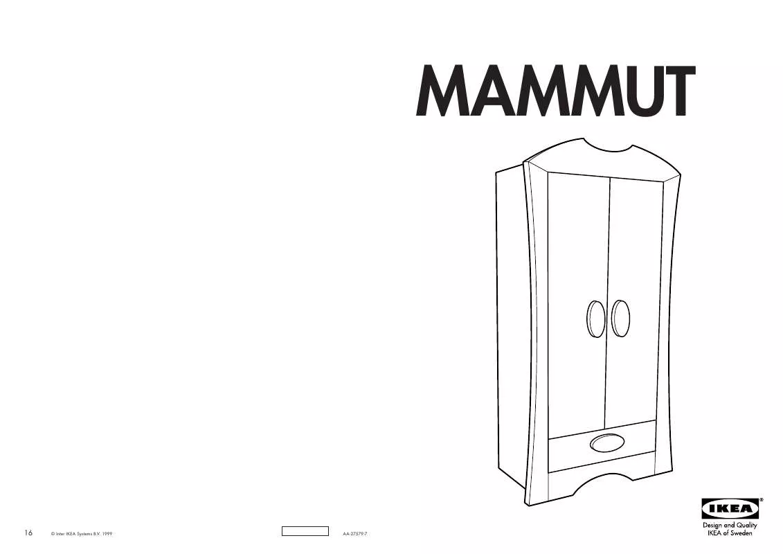 Mode d'emploi IKEA MAMMUT GARDRÓB