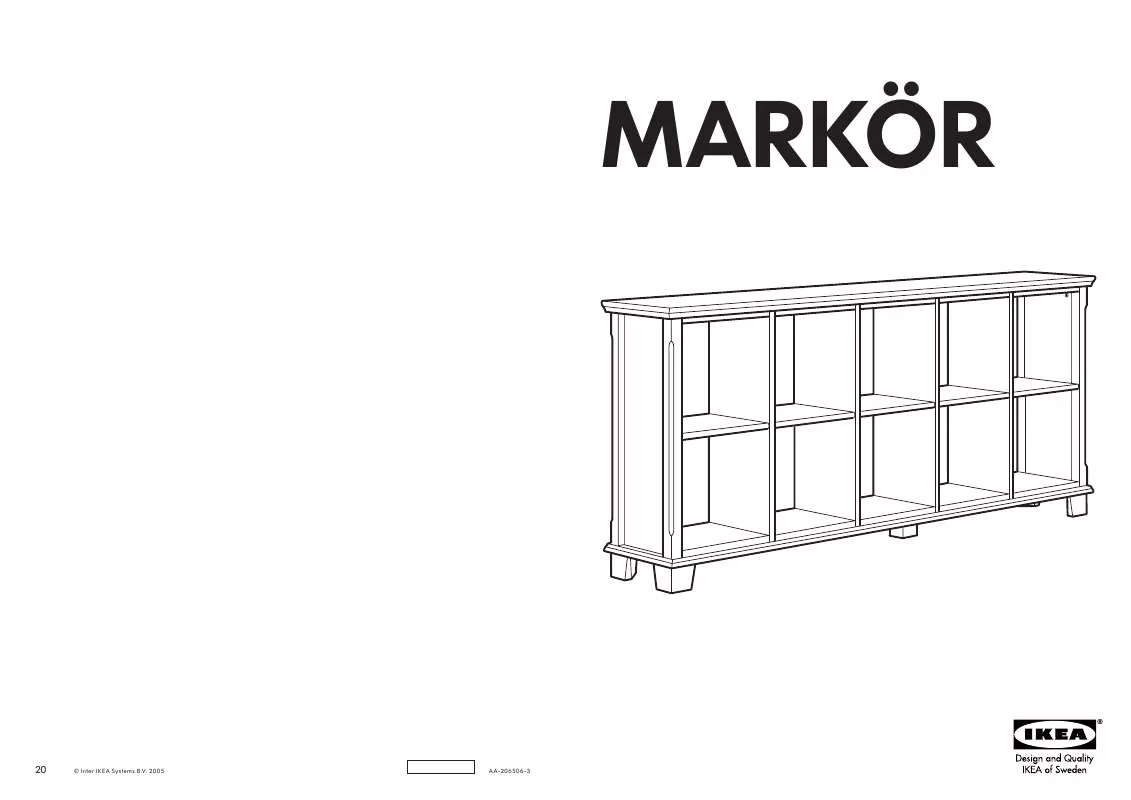 Mode d'emploi IKEA MARKÖR KÖNYVESPOLC