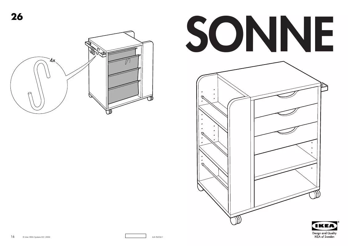 Mode d'emploi IKEA SONNE GÖRGŐS TÁROLÓELEM