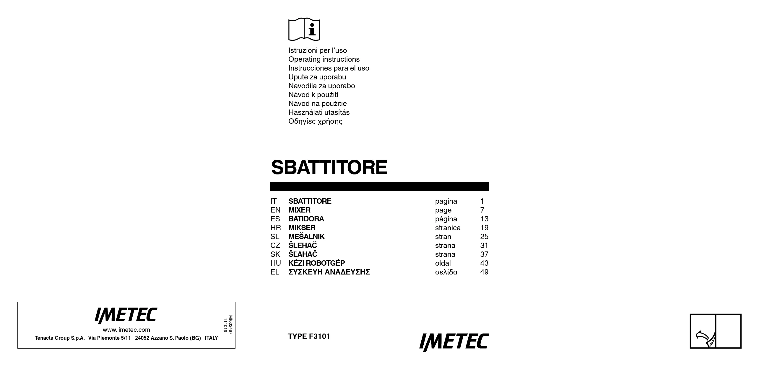 Mode d'emploi IMETEC ST 1000