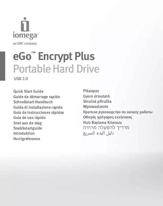 Mode d'emploi IOMEGA EGO ENCRYPT PLUS