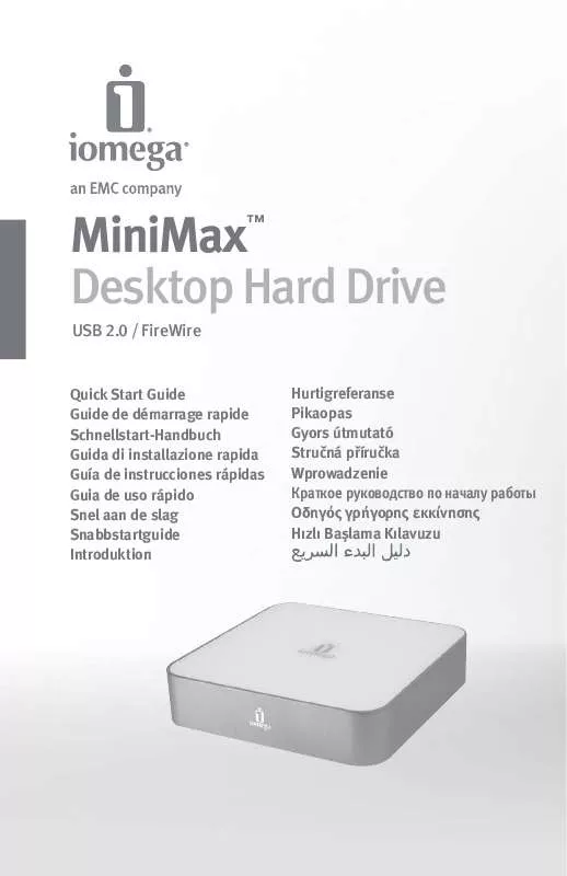 Mode d'emploi IOMEGA MINIMAX USB 2.0 FIREWIRE