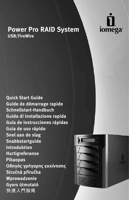 Mode d'emploi IOMEGA POWER PRO RAID SYSTEM USB