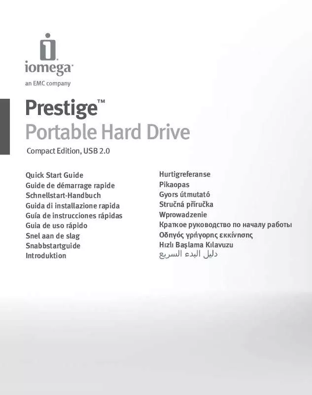 Mode d'emploi IOMEGA PRESTIGE COMPACT EDITION USB 2.0