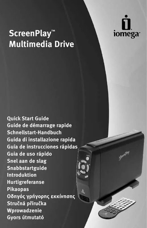 Mode d'emploi IOMEGA SCREENPLAY MULTIMEDIA DRIVE