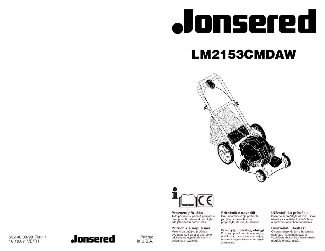 Mode d'emploi JONSERED LM 2153 CMDAW