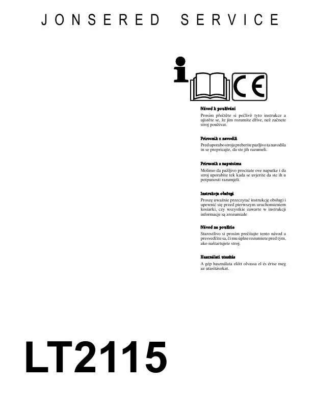 Mode d'emploi JONSERED LT 2115