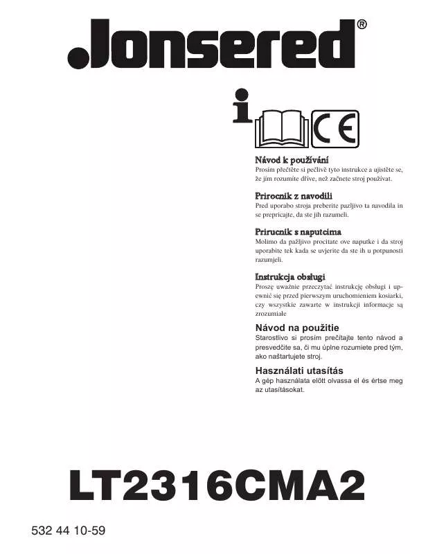 Mode d'emploi JONSERED LT 2316 CMA2