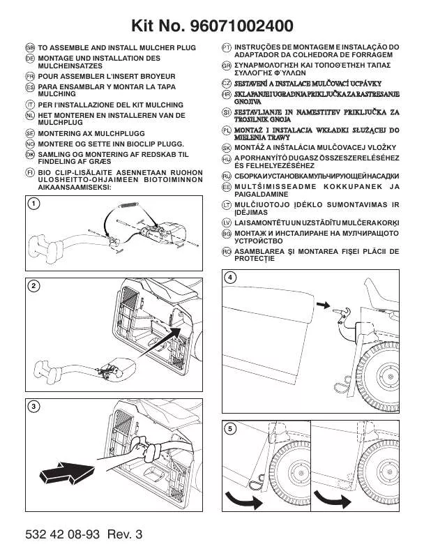 Mode d'emploi JONSERED MULCH PLUG