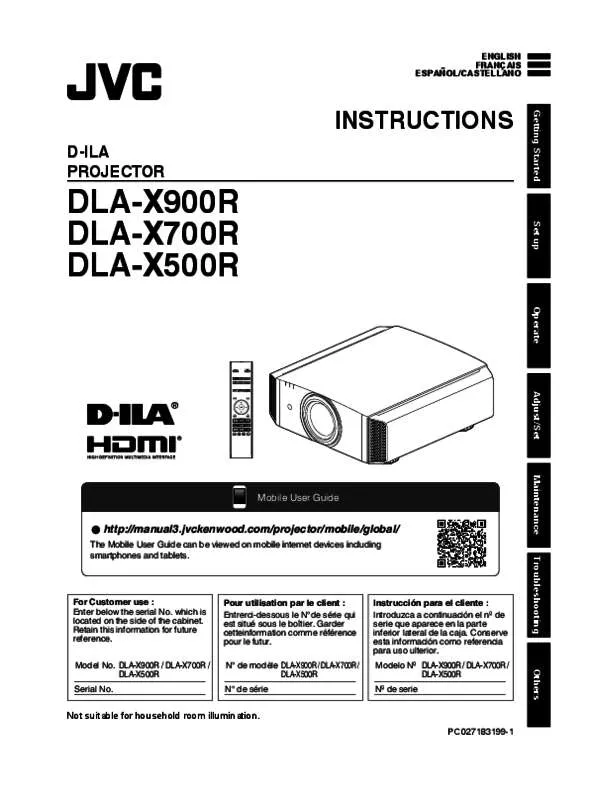 Mode d'emploi JVC DLA-X500R