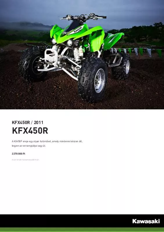 Mode d'emploi KAWASAKI KFX 450R