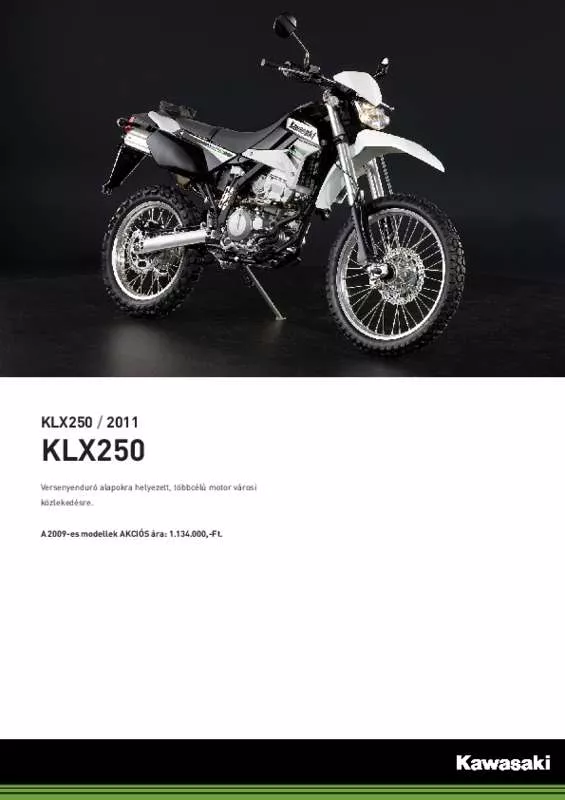 Mode d'emploi KAWASAKI KLX 250