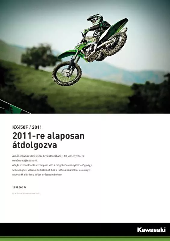 Mode d'emploi KAWASAKI KX 450F