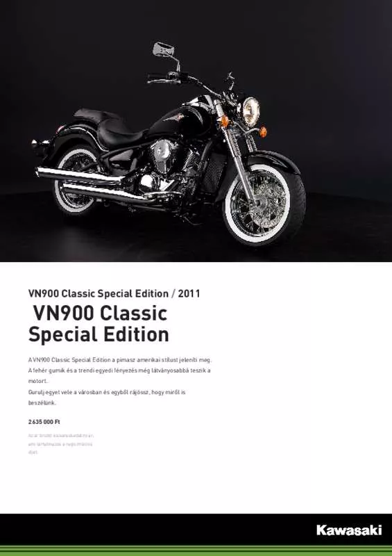 Mode d'emploi KAWASAKI VN 900 CLASSIC SPECIAL EDITION