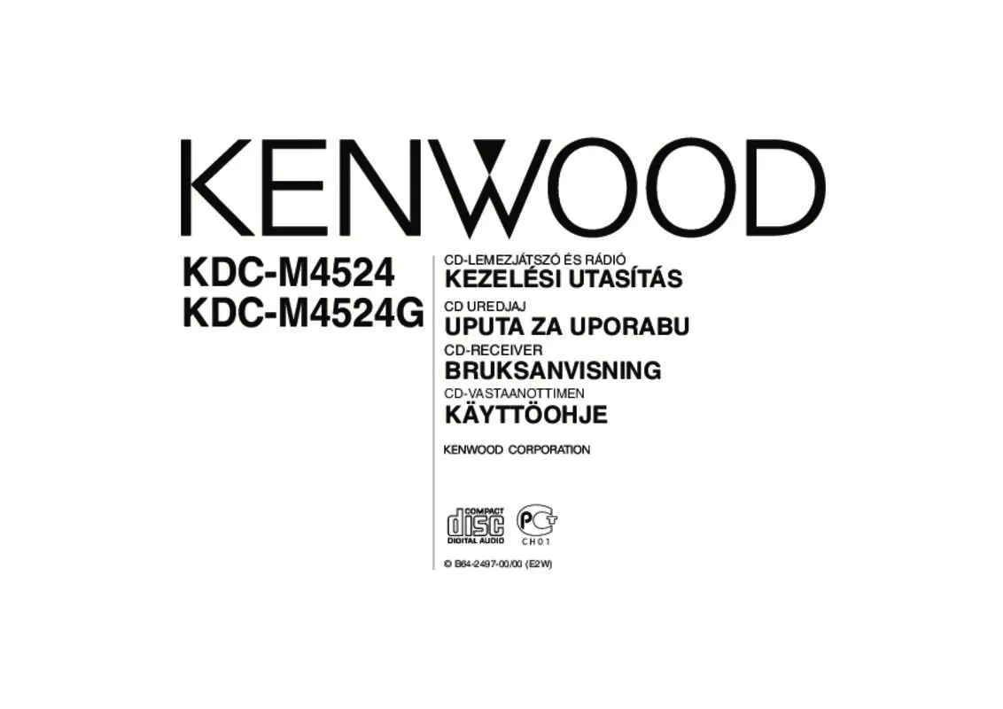 Mode d'emploi KENWOOD KDC-M4524