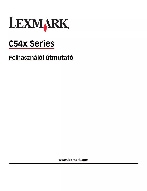 Mode d'emploi LEXMARK C544