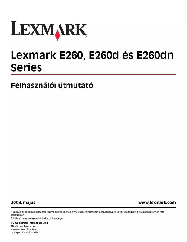 Mode d'emploi LEXMARK E260