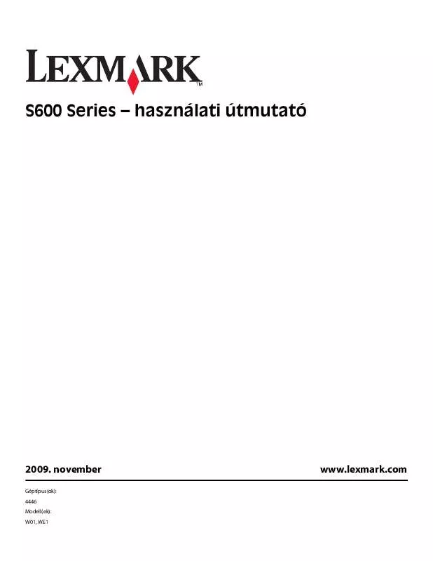 Mode d'emploi LEXMARK INTERACT S600