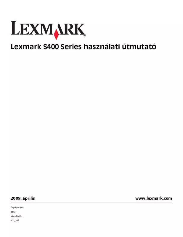 Mode d'emploi LEXMARK INTERPRET S400