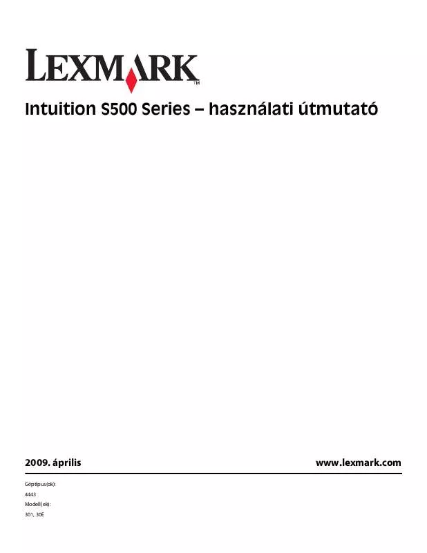 Mode d'emploi LEXMARK INTUITION S500