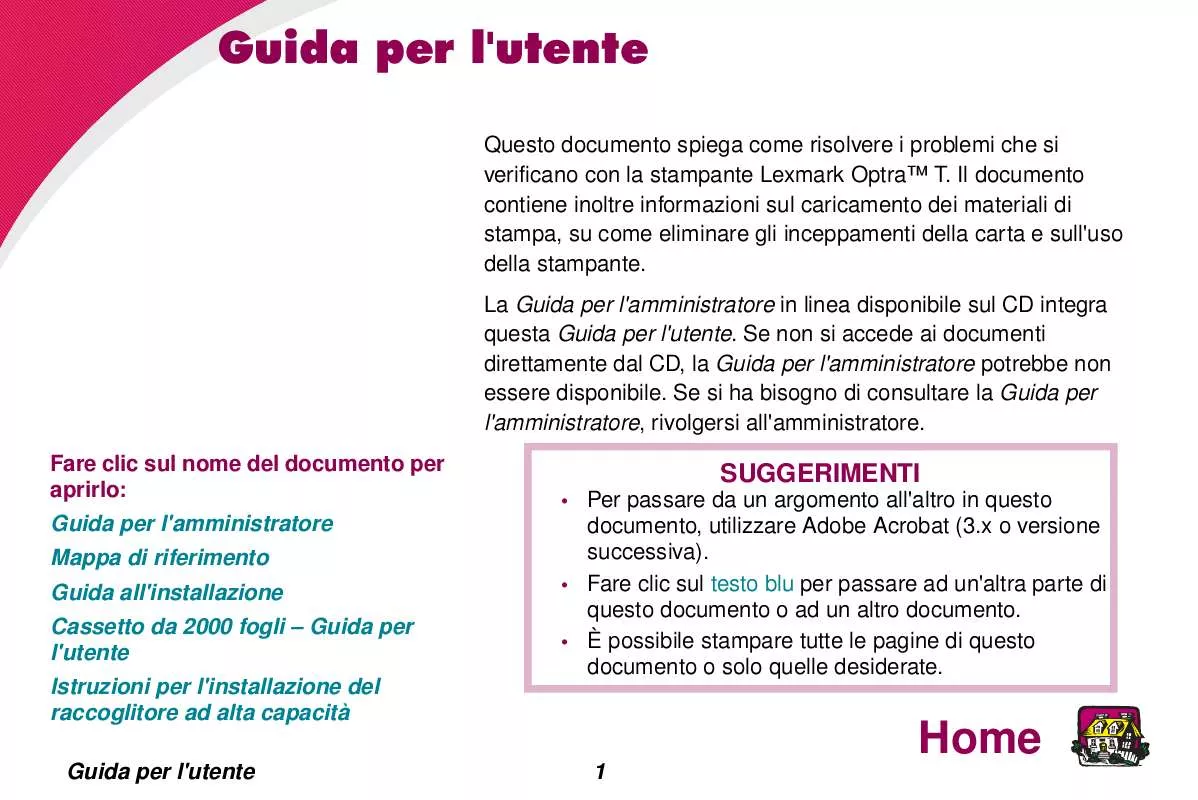 Mode d'emploi LEXMARK OPTRA T