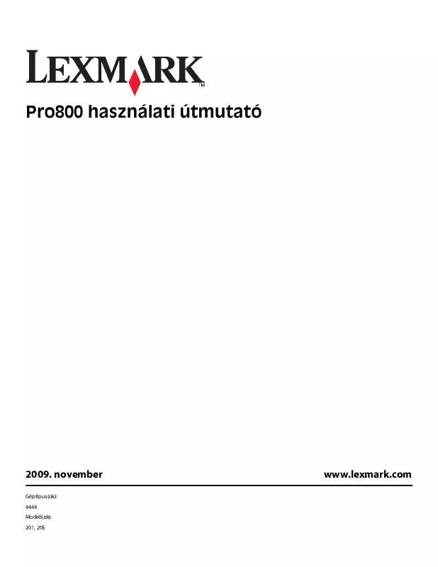 Mode d'emploi LEXMARK PRESTIGE PRO800