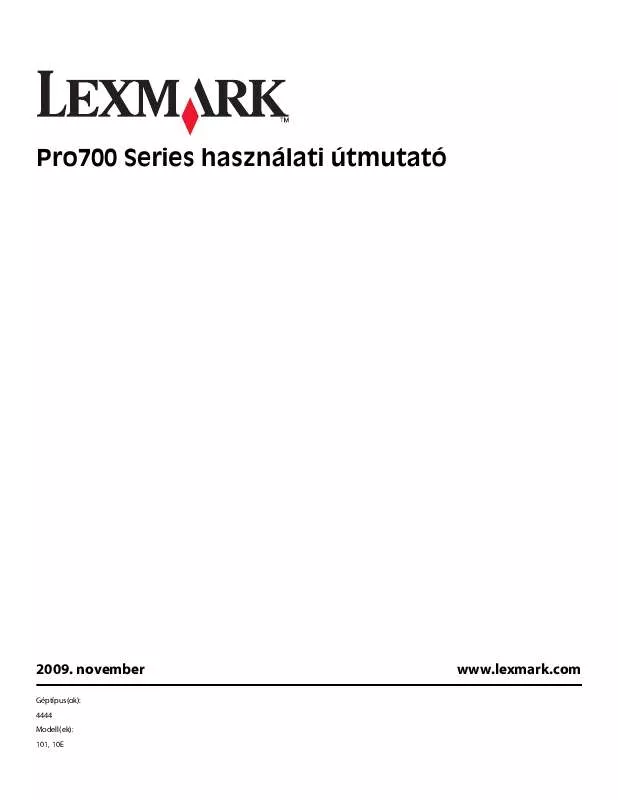 Mode d'emploi LEXMARK PREVAIL PRO700