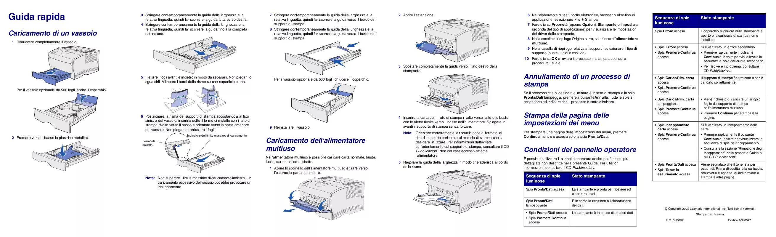 Mode d'emploi LEXMARK T420