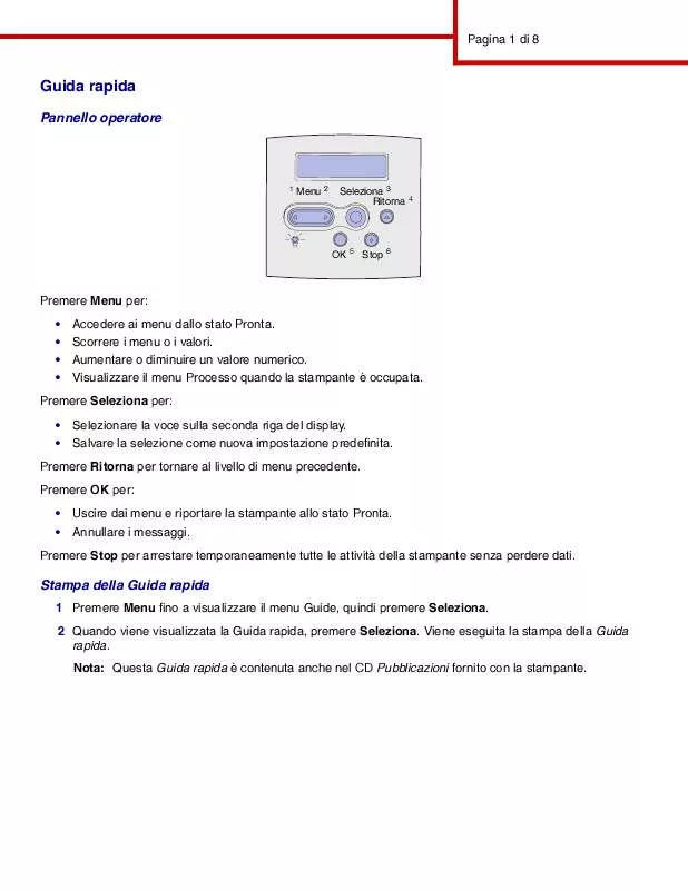 Mode d'emploi LEXMARK T630 VE