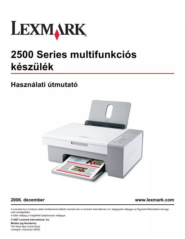 Mode d'emploi LEXMARK X2550