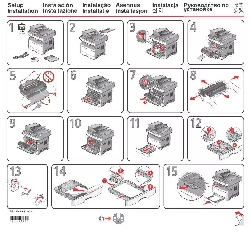 Mode d'emploi LEXMARK X264DN