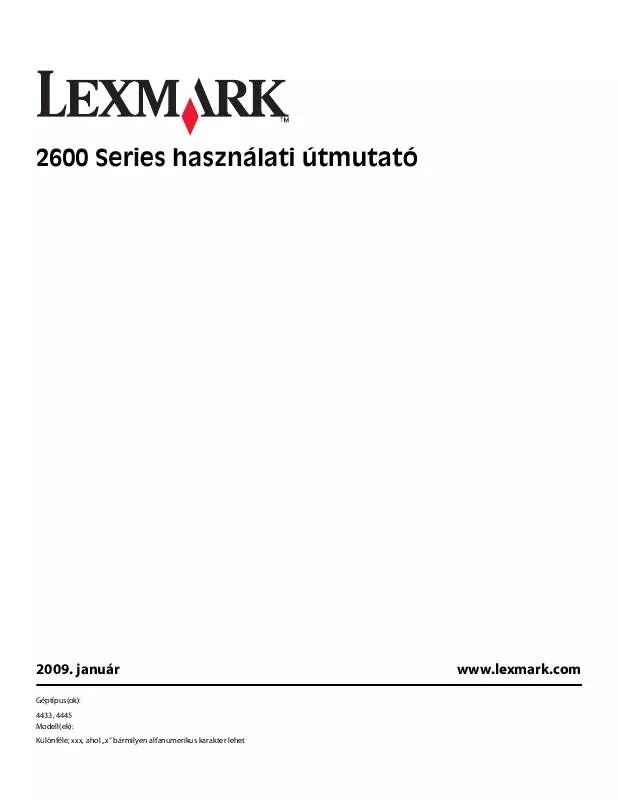 Mode d'emploi LEXMARK X2695