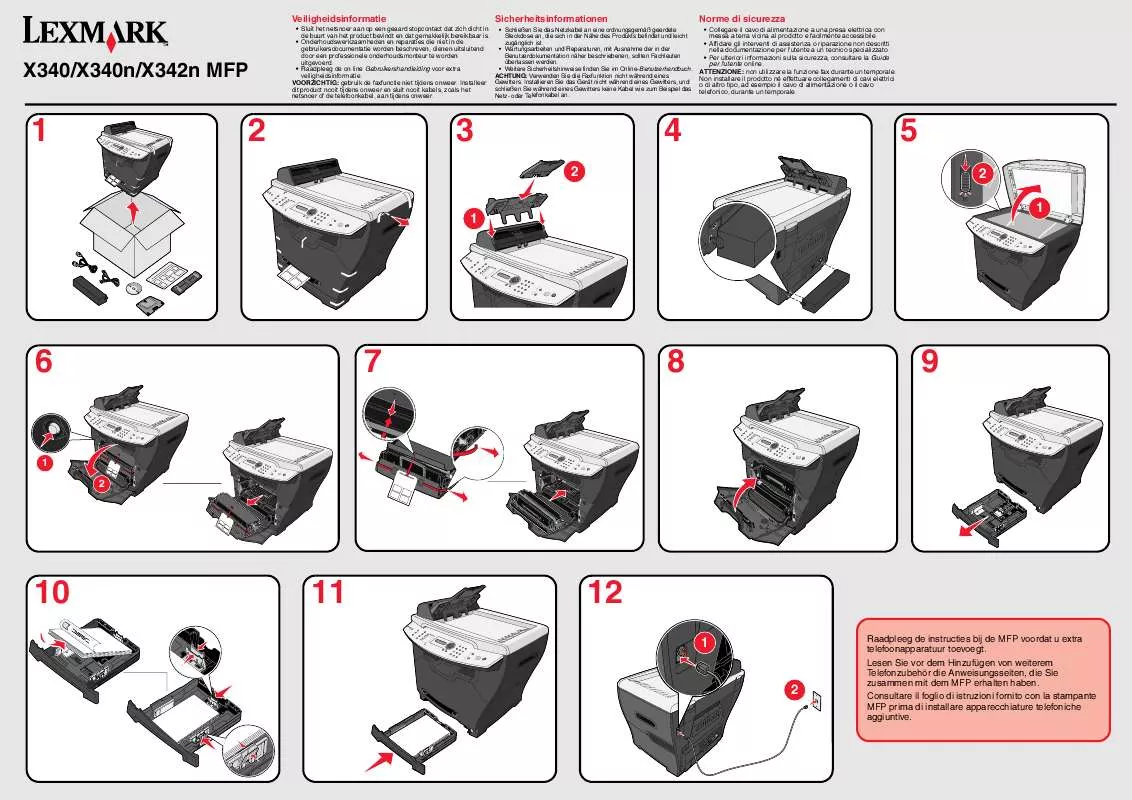 Mode d'emploi LEXMARK X340