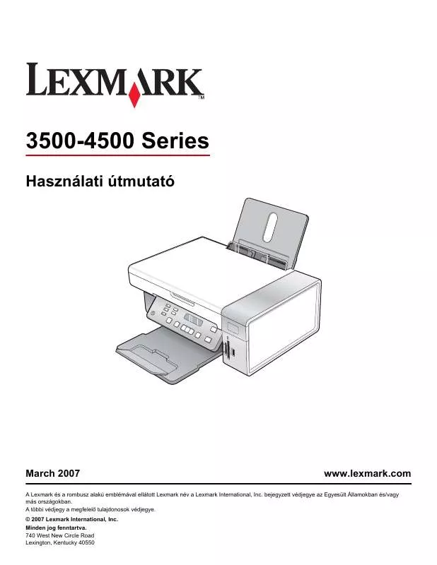 Mode d'emploi LEXMARK X3550