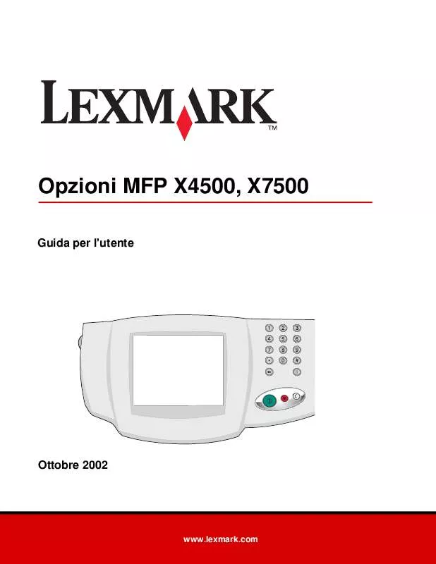 Mode d'emploi LEXMARK X4500 MFP