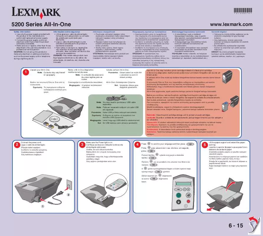 Mode d'emploi LEXMARK X5250