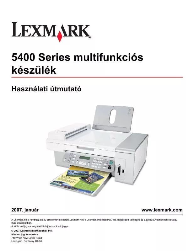 Mode d'emploi LEXMARK X5450