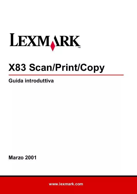 Mode d'emploi LEXMARK X83