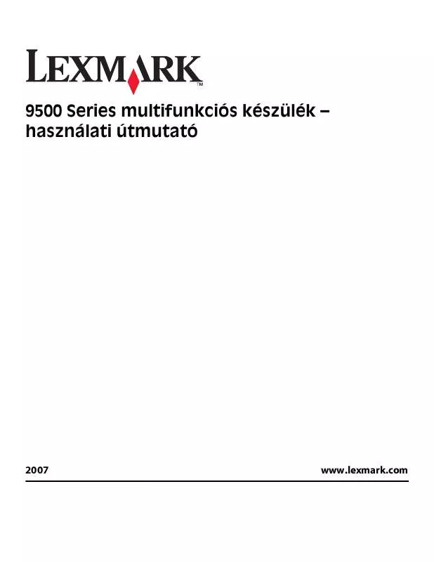 Mode d'emploi LEXMARK X9575