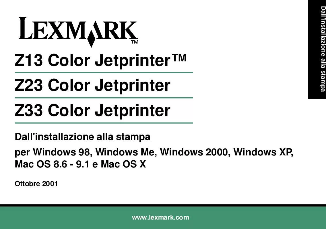 Mode d'emploi LEXMARK Z13