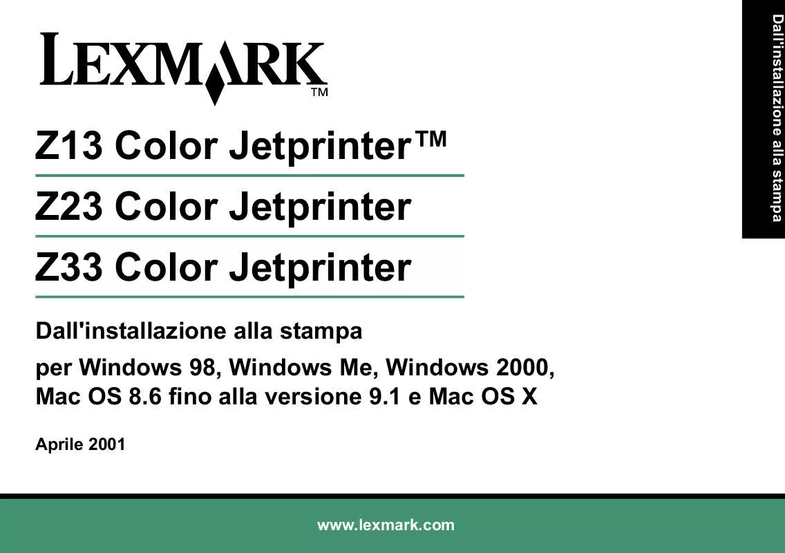 Mode d'emploi LEXMARK Z23