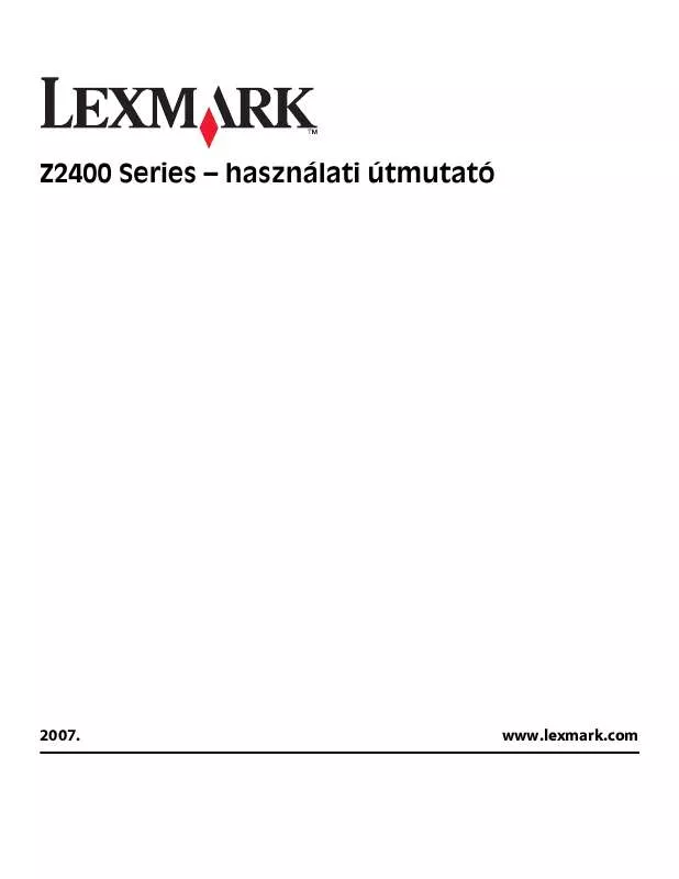 Mode d'emploi LEXMARK Z2420