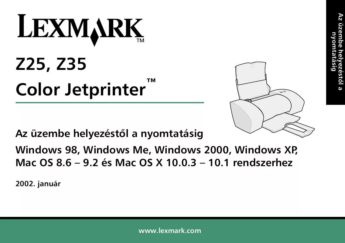 Mode d'emploi LEXMARK Z25