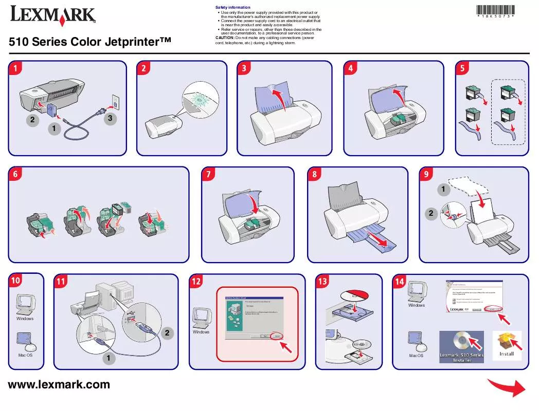 Mode d'emploi LEXMARK Z515