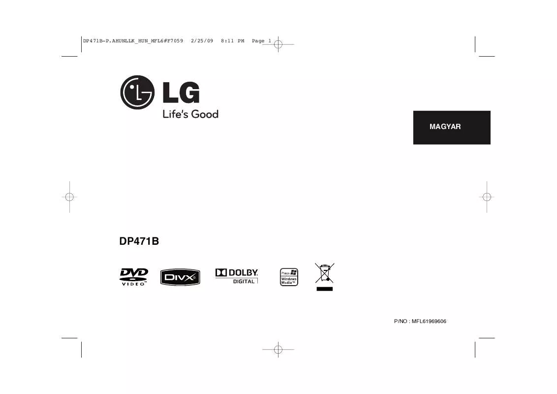 Mode d'emploi LG DP471B